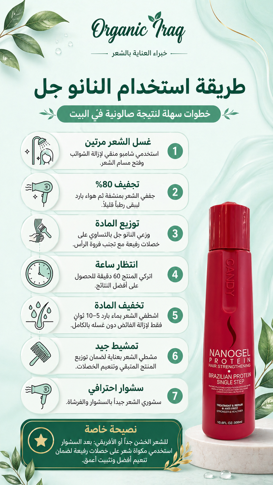 طريقة استخدام النانو جل